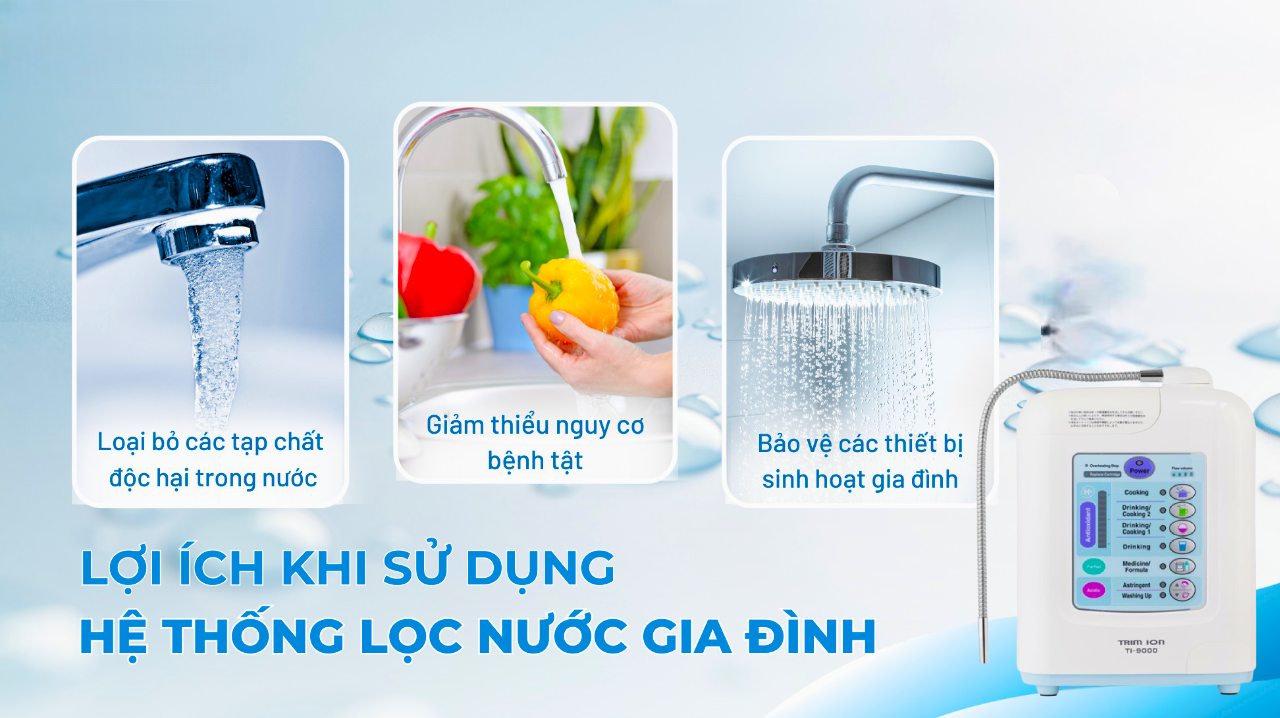 Có nên chọn máy lọc nước ion kiềm Trim-ion Ti-9000?